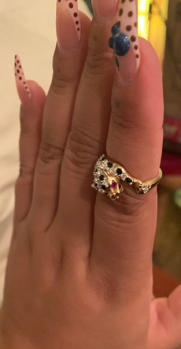 Vintage Swarovski Gold Plated Ring